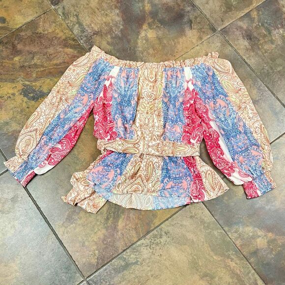 Flying Tomato Boho Lightweight Off the Shoulder Blouse 3X - Picture 10 of 10